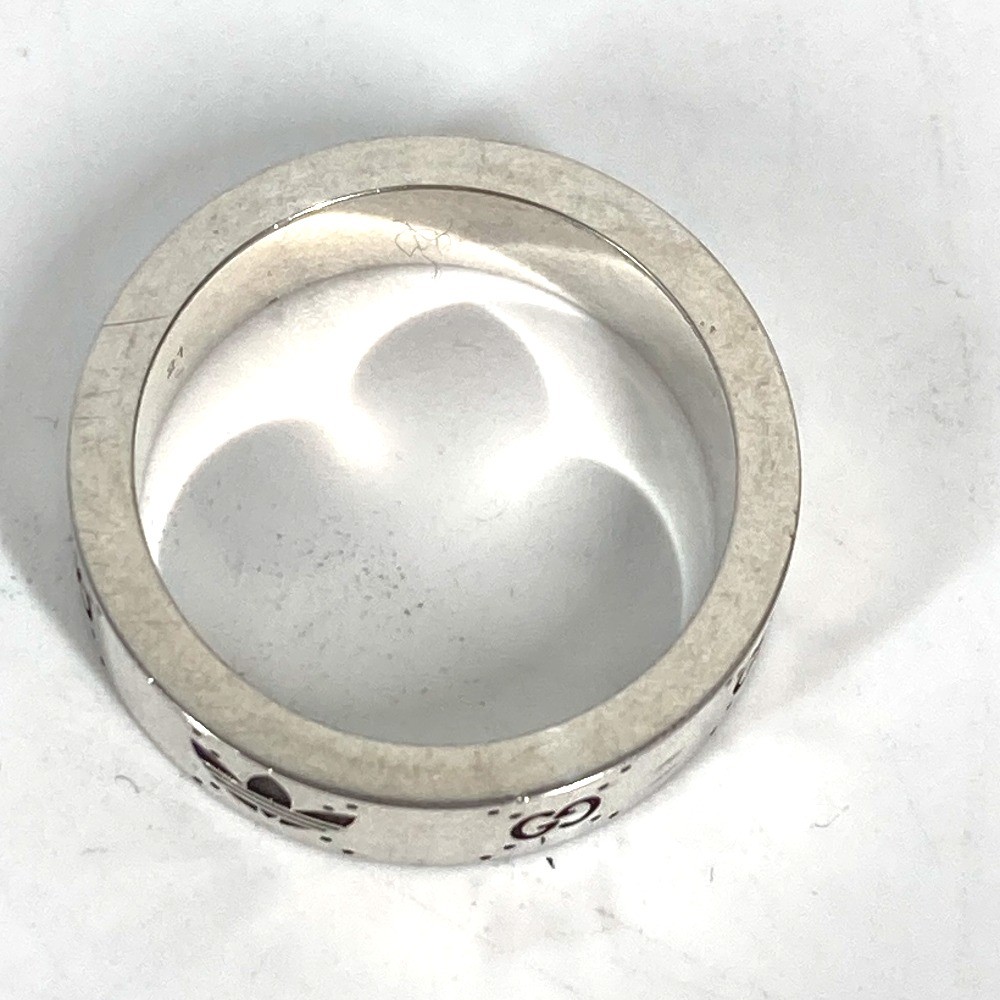 GUCCI 702766 Adidas collaboration Engraving Wide Ring AG925 Silver