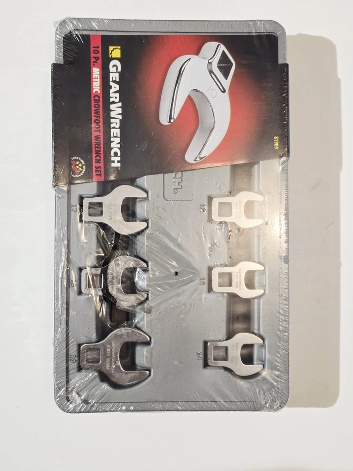 Juego de llaves GearWrench 81909 10 piezas 3/8" accionamiento métrico 10-19 mm patas de gallo Foto 2 de 4