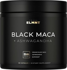 40,000mg 40x Strength Organic Black Maca Root w. Ashwagandha - 1 Highest Potenc