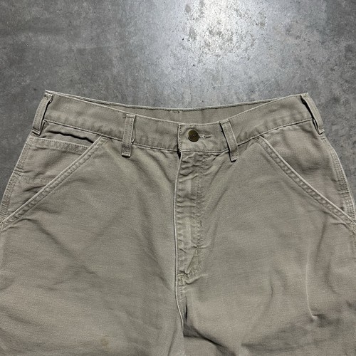 Carhartt Shorts Mens Size 30x9 Carpenter Desert Duck Canvas B25 DES Vintage - Picture 2 of 9