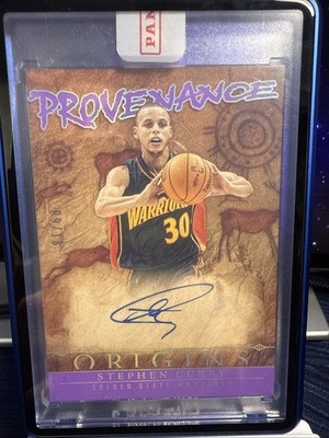 2024-25 Panini Origins - Provenance Autographs Stephen Curry #PA-CUR Purple /18