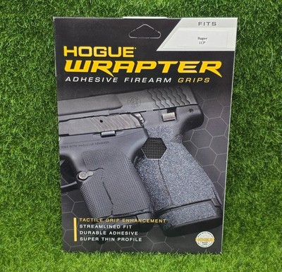 Hogue Ruger LCP Wrapter Grip, Rubber Block Texture Adhesive, Black - 18148