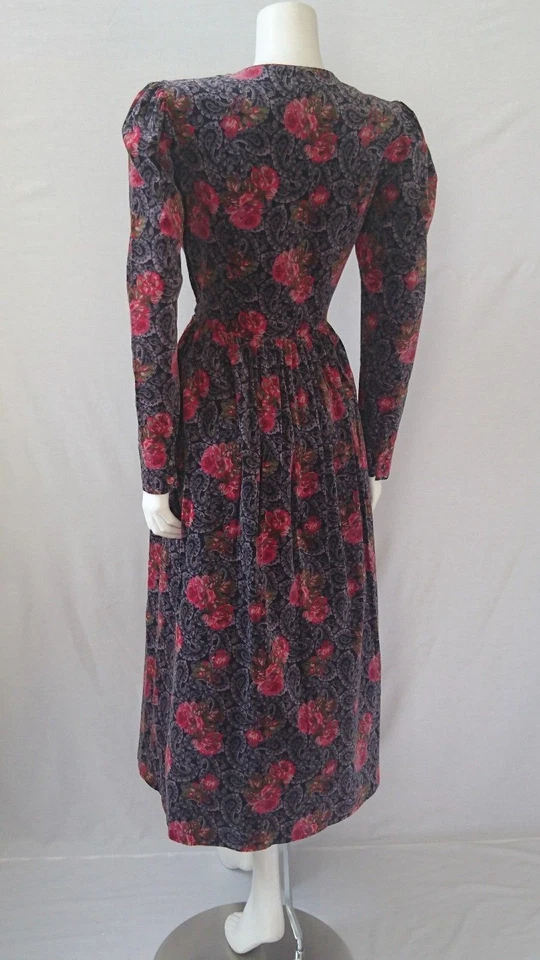 Vintage Laura Ashley  Cotton Velvet Dress  UK 10 (EU  36 USA  8) - Image 2 of 4