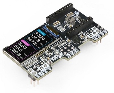 Seeed XIAO PowerBread, Stromsensor, TFT-Display, Drehencoder,