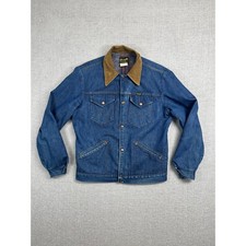70's Blanket Lined Wrangler Denim Coat Made in USA 42 Large Vintage