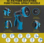ATEROD 25FT EXPANDABLE GARDEN HOSE W/ 10-FUNCTION SPRAY NOZZLE LEAKPROOF — photo 8