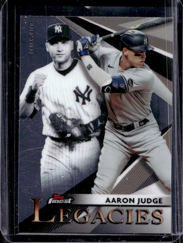 2021 Topps Finest Aaron Judge Derek Jeter Legacies #FL-AJ New York Yankees