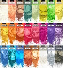 Mica Powder  24 Colors - 10g/Bottle of Natural Pigment Powder for Epoxy Resin