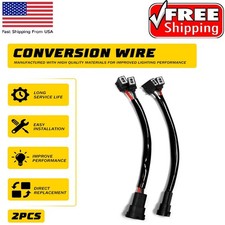 Conversion Wire to H11 H1 Two Harness Beam Headlight Low Adapter Connector Plug