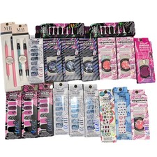 Ioni Nail Art ~Lot Of 20~Sequins, Wraps,Stickers, Chrome Powder & Tools!