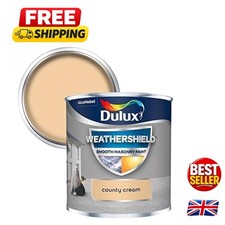 Dulux Acrylic Masonry Paint - County Cream, UV & Waterproof - 250ml