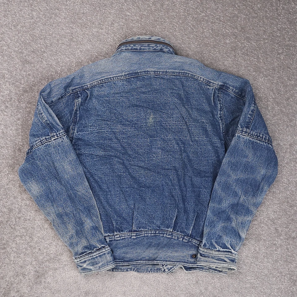 VTG 90s Nino Cerruti Medium Wash Small Blue Denim Long Sleeve Jean Jacket - Image 2 of 4