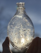 BABES COMPANION BABY BOTTLE - Antique Embossed Victorian Baby food Jar Glass
