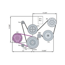 Corvette Accessory Drive System With Air Conditioning