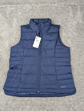 Lands' End Down Vest Womens Large Navy 600 Fill Puffer RDS Quilted Pockets