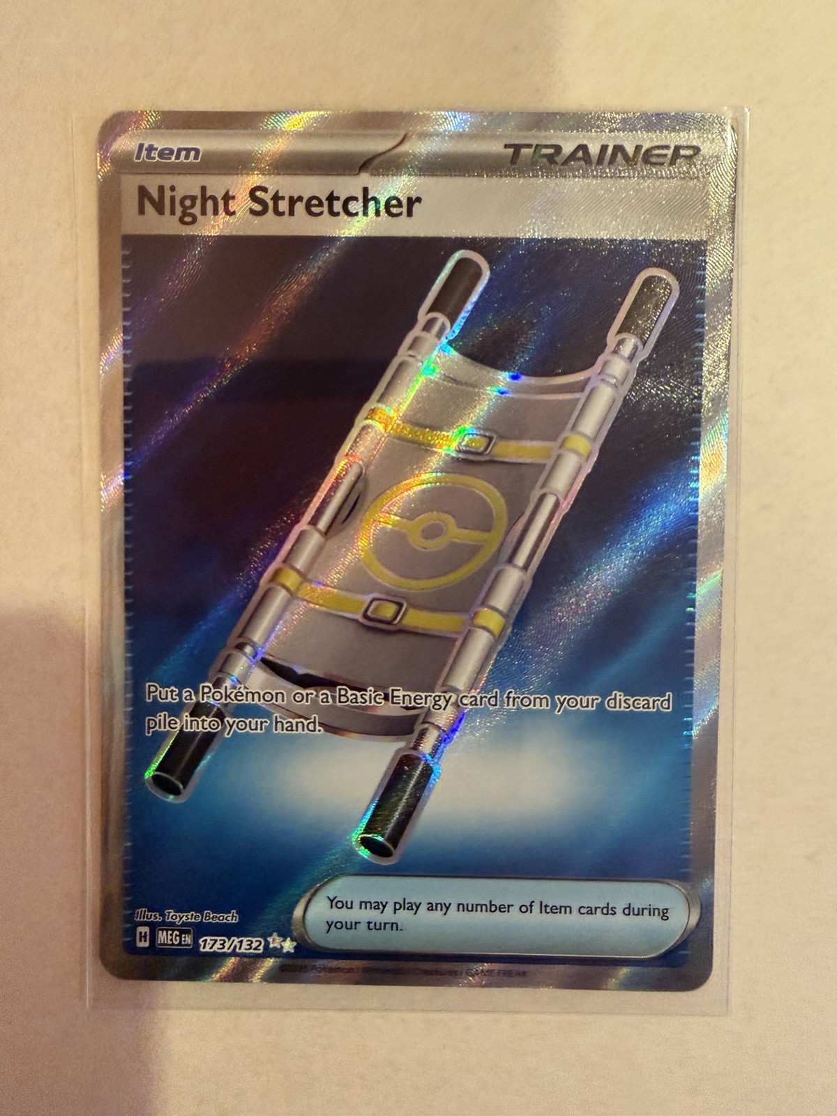 Night Stretcher 173/132 Ultra Rare Holo Trainer - Pokemon Mega Evolution NM!!!!!
