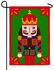 Nutcracker Applique Garden Flag