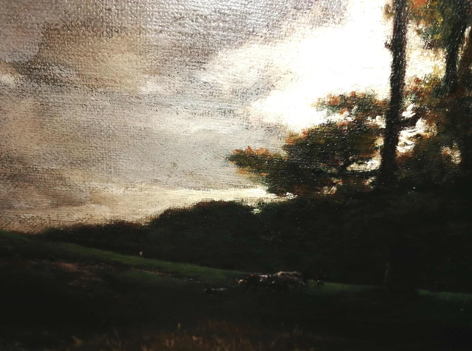 Romantiker Ölg.  Worpsweder? Schule sign: T.R. um 1880? - Bild 4 von 4