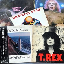 11 LP Rock Lot - Kinks T Rex Frampton Doobie Bros Grateful Dead CLEANED & GRADED