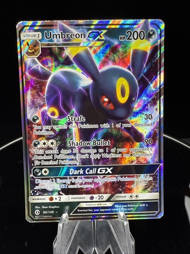 Pokémon TCG Umbreon GX Sole e Luna 80/149 Holo Ultra Rara - Foto 1 di 2