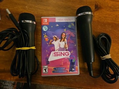 Let s Sing 2025 Nintendo Switch physical copy & 2 USB Microphones Karaoke Bundle