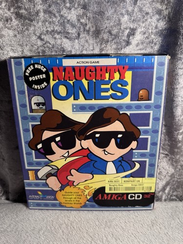 Commodore Amiga CD32 Naughty Ones Big Box Game Complete With Poster PAL UK - Picture 2 of 19