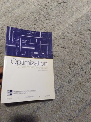 Optimization of Chemical Processes - Paperback, by Thomas F. Edgar - Acceptable