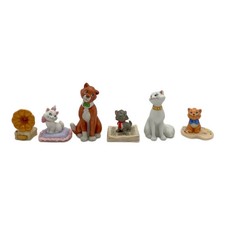 Disney Kato Kogei Marie Cat The Aristocats Figurine Lot of 6 Miniature Garden
