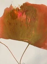 Abstract Mixed Media Painting on 11 X 15” Paper Contemporary