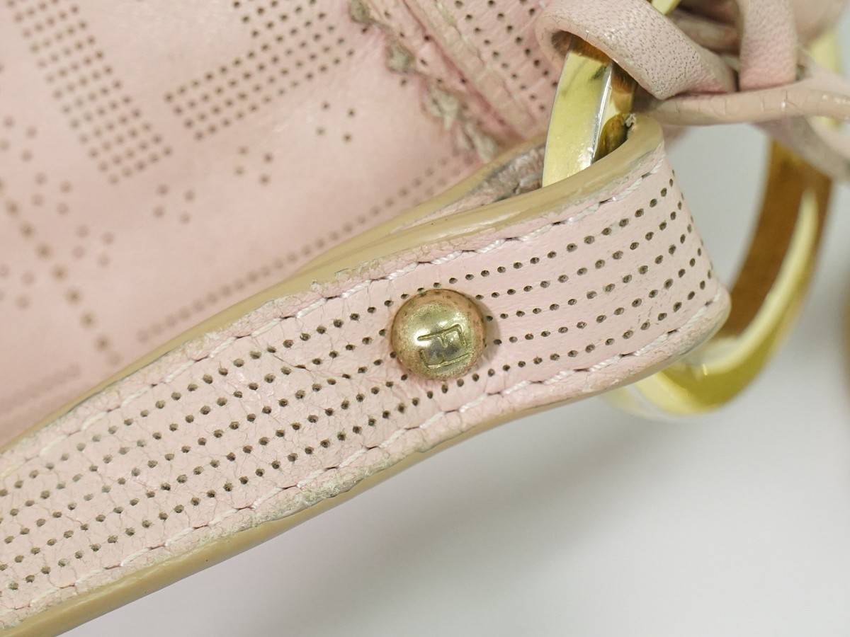FENDI Zucca 8BR042 Leather Handbag Pink Gold | eBay