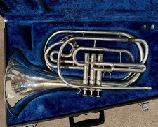 YAMAHA YHR-302MS Marching FRENCH HORN SILVER Made In Japan With Case