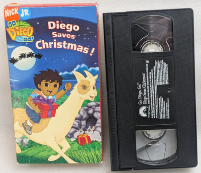 Go Diego Go! Diego Saves Christmas! (2006, VHS, Paramount / Viacom) RARE