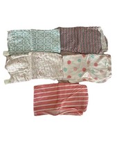 Lot Of 5 Baby girl swaddles Wraps size 0 to 3 months Polkadots, flowers, stripes