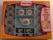 Vtg Girls Play Tea Set Little Lady 19 Peice Porcelain Play Doll Jaymar Japan New