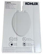 Kohler Layne Quiet Close Quick Release Antimicrobial Toilet Seat In White