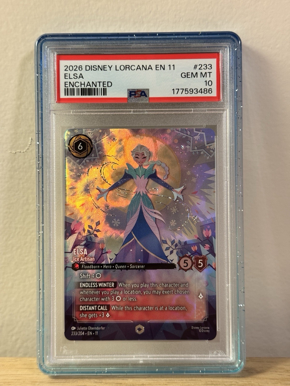 Elsa - Ice Artisan 233 Enchanted Disney Lorcana En 11-Winterspell Lorcana PSA 10