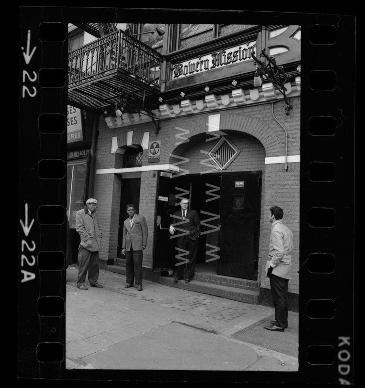 1967 Bowery Mission Homeless Shelter Manhattan NYC Old 35mm Photo Negative D13