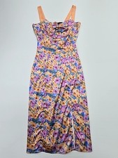Cider Womens Floral Multicolor Ruffle Fit Flare Dress Size S Condition