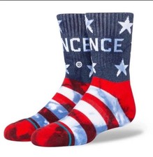 Stance Socks Crew Glory American Flag Adult Small/Kids Youth LARGE Size 3-7