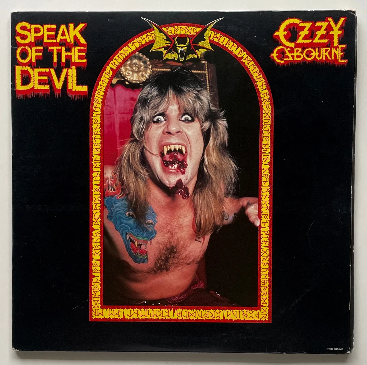 NEAR MINT Vtg 1982 OZZY OSBOURNE Album SPEAK OF THE DEVIL Lp 1ST