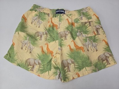 Vilebrequin Mens 5'' Swim Trunks Shorts Wildlife Savannah Giraffes & Zebras XXXL