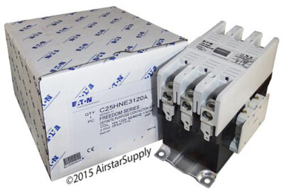 120 Amp Contactor C25HNE3120A Eaton / Cutler Hammer  3 Pole  120 V Volt Coil