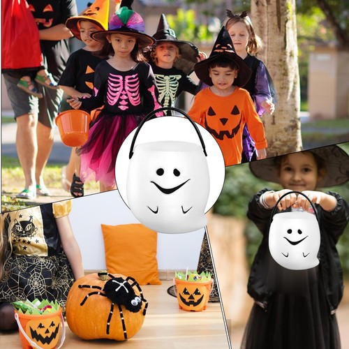 Halloween Small Candy Bucket Collectible Candy Bucket Ghost Pumpkin Basket*6 - Picture 12 of 12