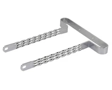 12" LONG STEEL ORIGINAL LOWRIDER TRIPPLE TWISTED BUMPER IN CHROME FOR 20" BIKES.