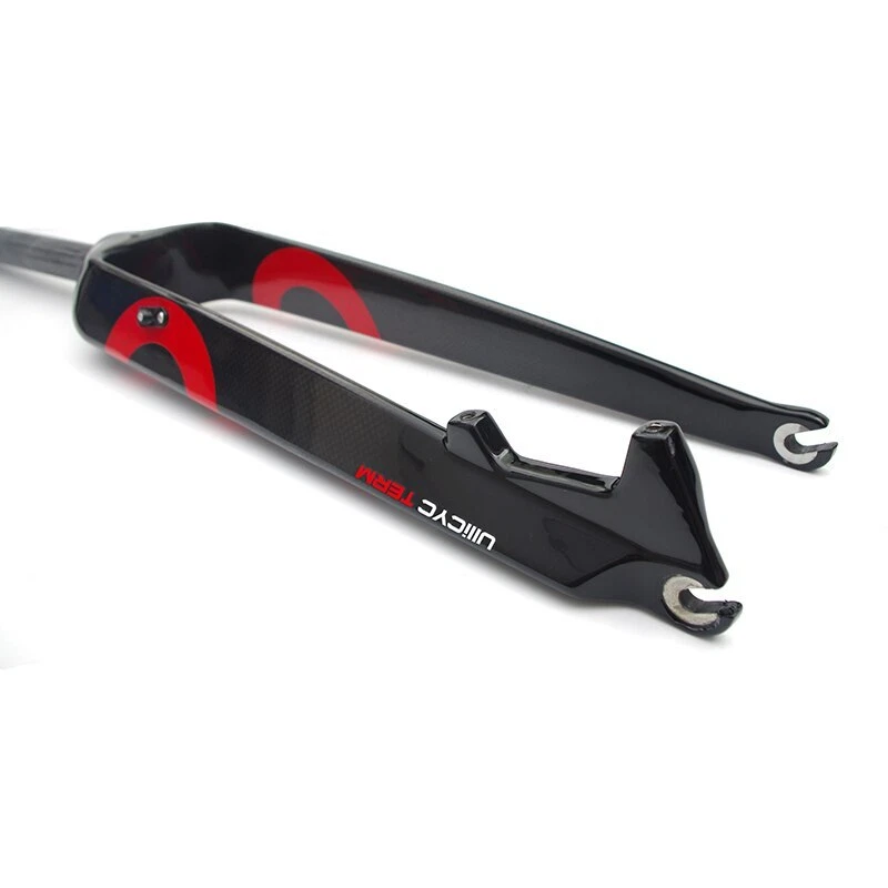 Horquilla rígida de fibra de carbono para bicicleta de montaña ajuste freno de disco 1-1/8 28,6 mm 26/27,5/29 Foto 2 de 4