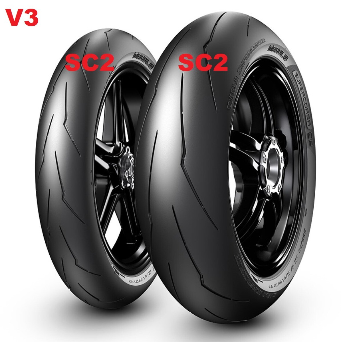 Race Tyres PIRELLI Diablo Supercorsa V3 120/70ZR17 SC2 & 200/55ZR17 SC2 Aprilia