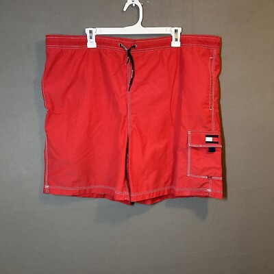 Tommy Hilfiger Swim Trunks Adult XL Red Men's Swimwear 2004