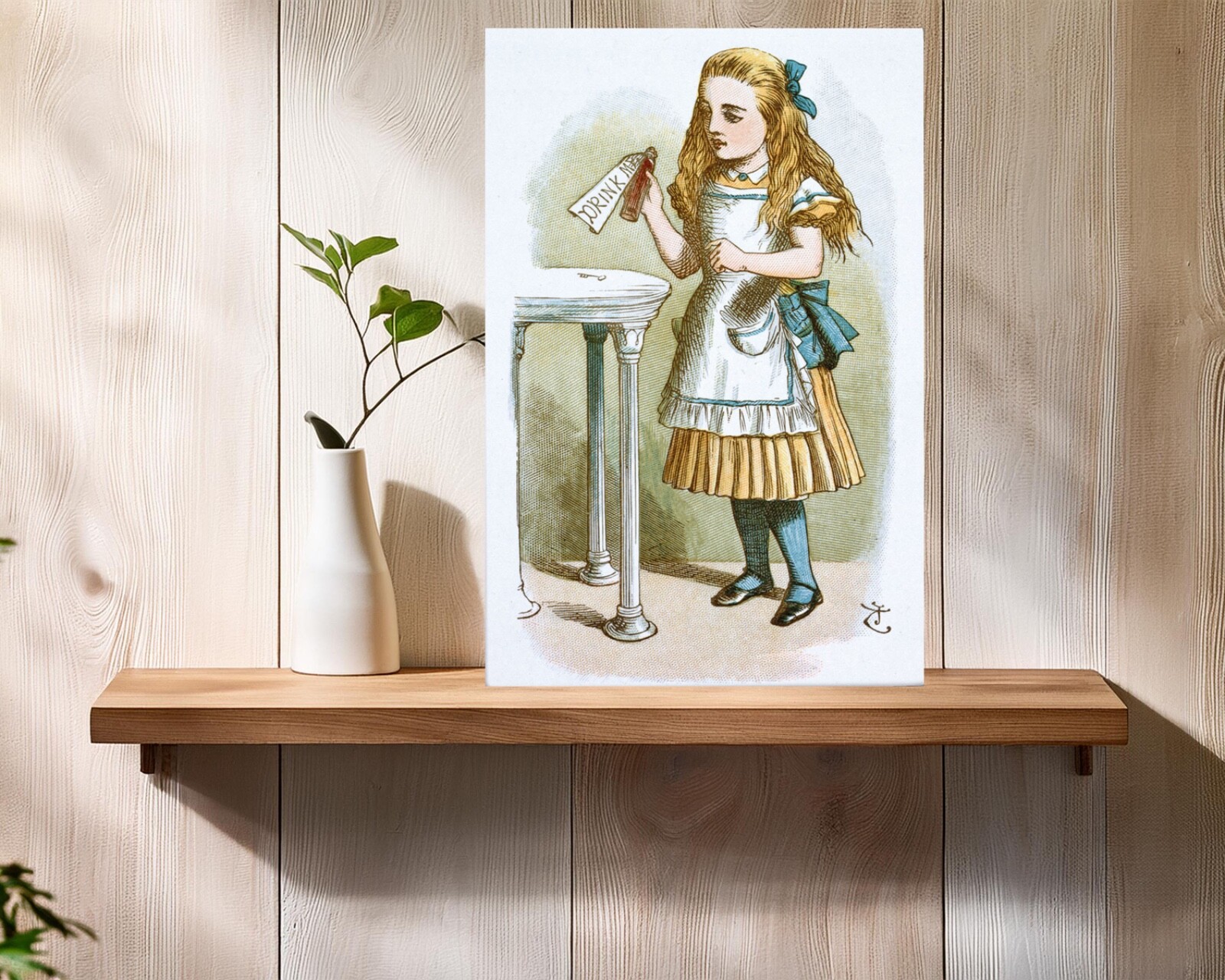 Alice In Wonderland ""Drink Me"" Ceramic UV Printed Picture Tile 30 x 20cm