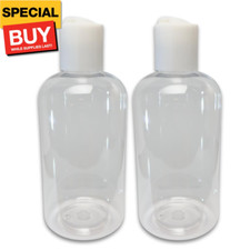 Plastic Squeeze Bottles with Disc Cap, 8 oz/2-Pack, Travel Size, Refillable, BPA