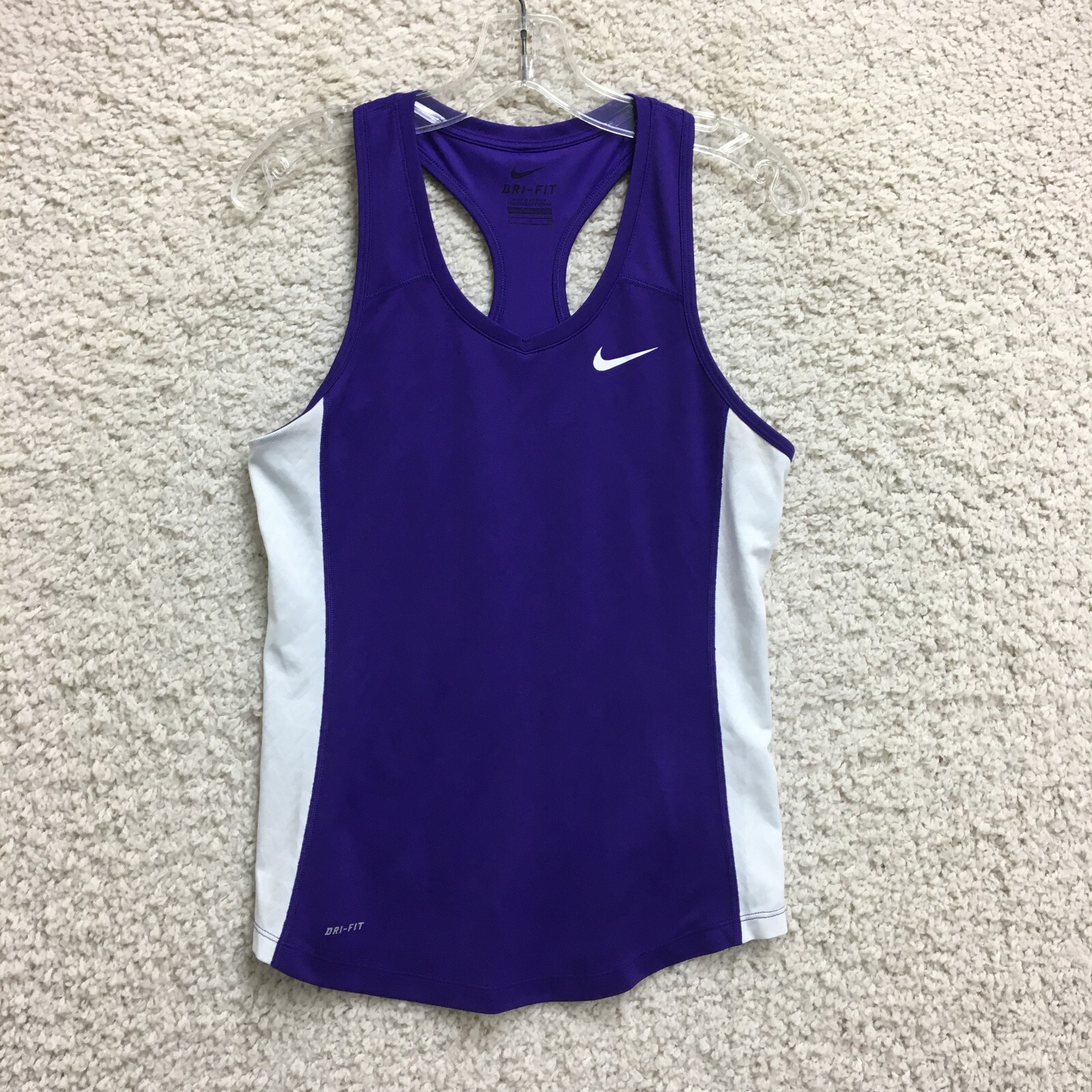 Nike Tank Top Shirt Small Adult Purple Dri Fit Racerback Swoosh Workout Women S